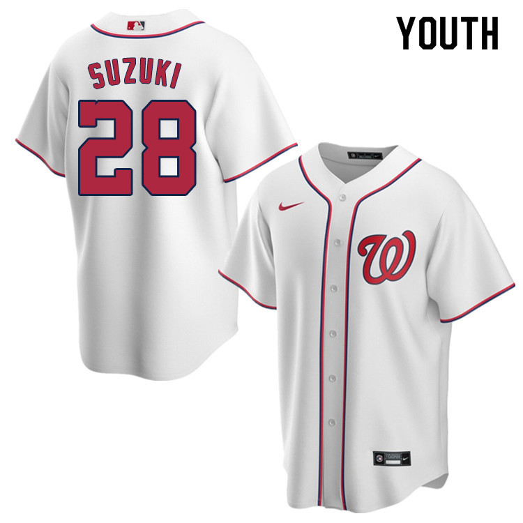 Nike Youth #28 Kurt Suzuki Washington Nationals Baseball Jerseys Sale-White
